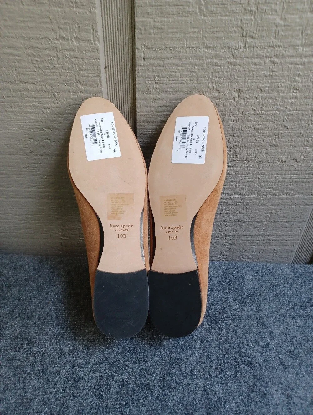 Kate Spade Devi Suede Loafers Size 10 B Women Bow Slip On In Bungalow Brown